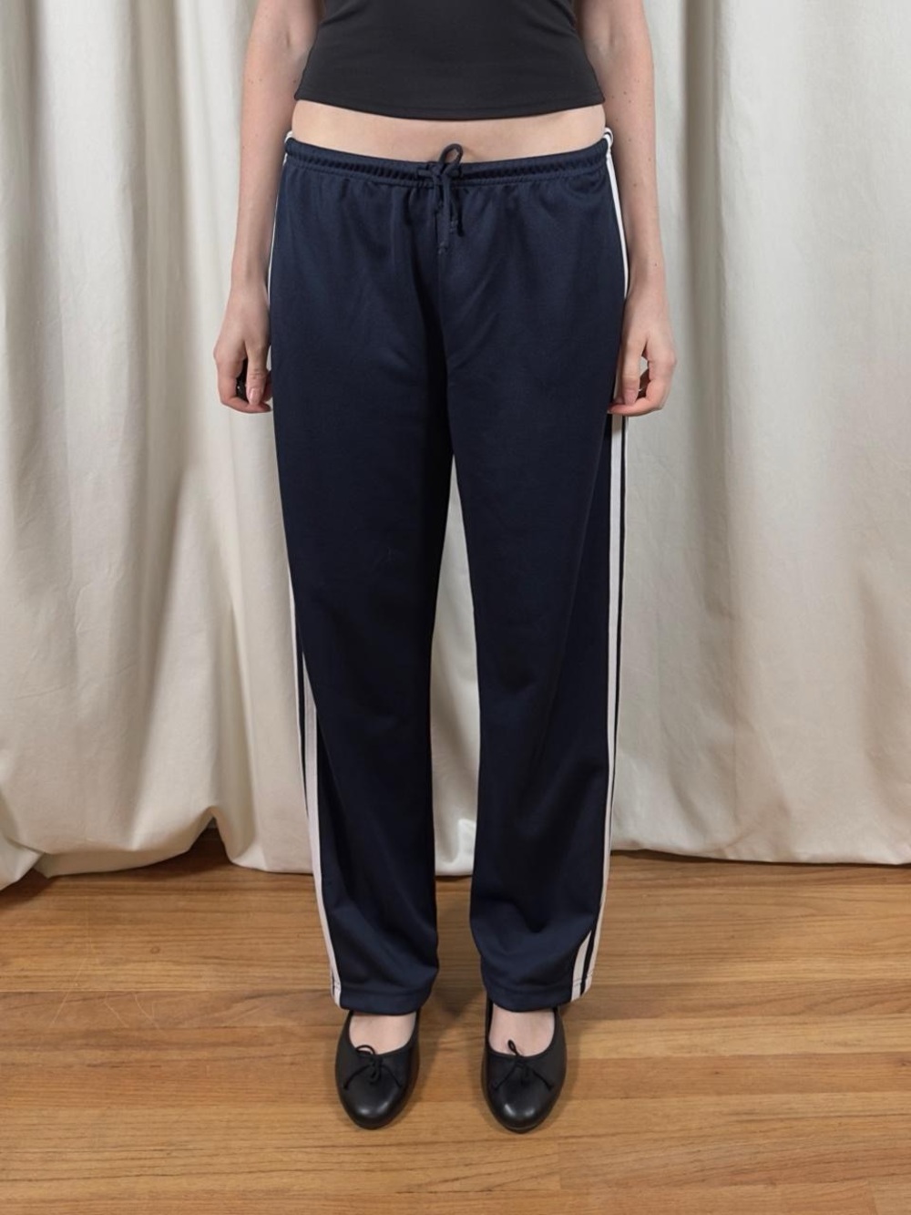 Navy Racing Stripe Sweatpants - Picture 2 of 8